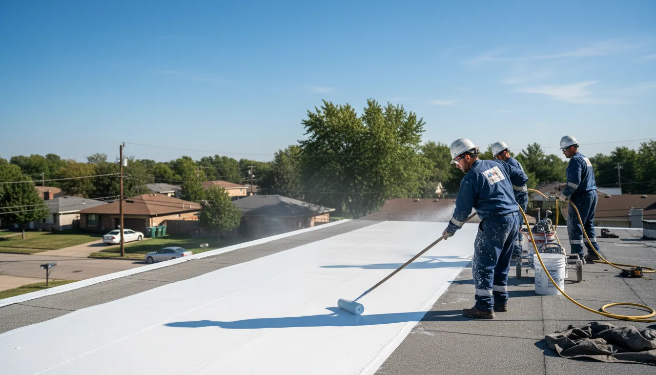 Commercial roof coating in Justiceburg, TX near me